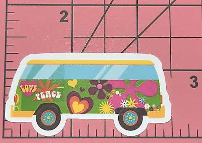 Peace Love Bus Vinyl Sticker Decal Sticker Bomb Hippie Psychedelic Flowers • $4.99