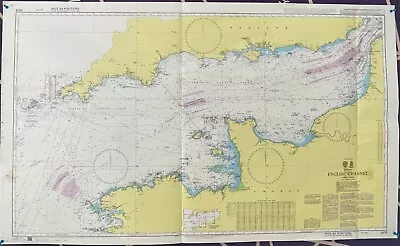 Admiralty 2675 English Channel Vintage Map Antique Ships Marine Charts • $81