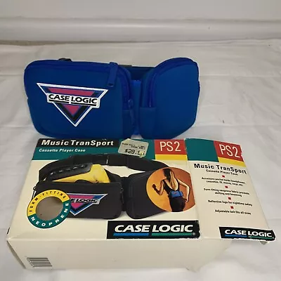 Case Logic Tape Cassette Walkman Fanny Pack Bum Bag Blue Neoprene 90s Vintage • $40