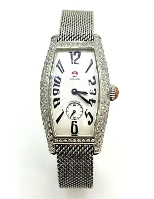 Michele Coquette Stainless Steel 23mm Diamond Quartz Watch 71-8001 • $569.99