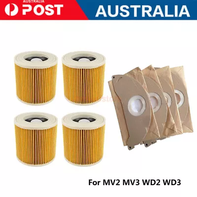 For Karcher WD2 WD3.500 A2004 A2054 Wet & Dry Vacuum Cleaner Filter Vac Dust Bag • $13.08