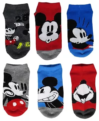 Disney Kids No Show Socks 6 Pair Pack Size 6-8 Mickey Minnie Toy Story Princess • $10.99