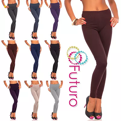 Womens Leggings Cotton Full Length Sizes 8 - 28 NOT SEE THROUGH • £4.55