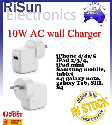 USB AC Wall Power Charger For IPhone 4 4s 5 IPad 2 3 4 Samsung Mobile & Tablet • $12.99