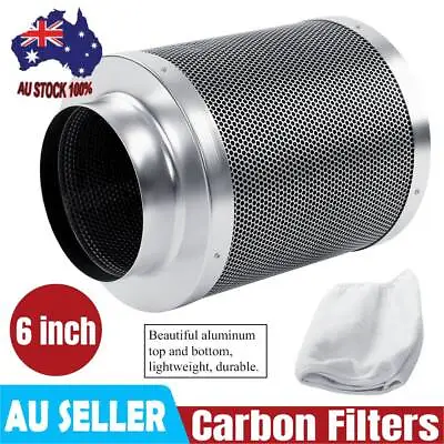 6  Inch Carbon Filter Odor Control For Fan Grow Hydroponics Tent Extractor • $75.99