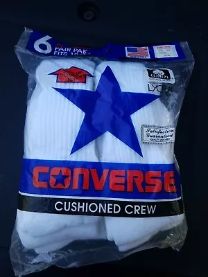 Vintage Converse Tube Socks Size 10-13 Skater 90s USA  - 6 Pairs • $49.99