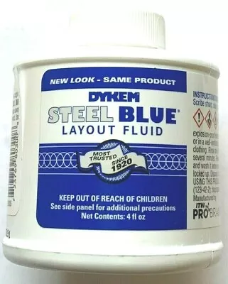 DYKEM STEEL BLUE LAYOUT/STAINING FLUID 4oz BRUSH-IN-CAP #80300 • $10.95