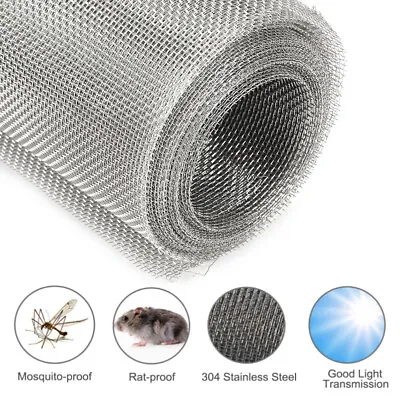 Quality Stainless Steel Mesh Screen Mesh Net Bug Mosquito Fly Bee Insect Netting • £6.95