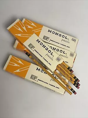 Vintage 4 Box (48) NEW Eberhard Faber Mongol 482 No. 2 Pencil NOS Unsharpened • $60