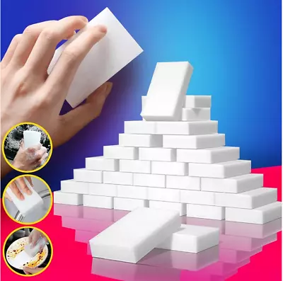 108Pcs Magic Sponge Eraser Sponges Melamine Foam Stain Dirt Oil Instant Remover • £8.69