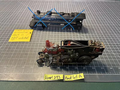 Lionel Train 243 Locomotive 4 WHEEL MOTOR  W/SMOKE UNIT & E-UNIT PART LOT A • $24.95