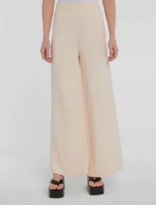 $66.48 • Buy $165 Staud Women's Ivory Mitchell Knit Wide Leg Pants Size Large