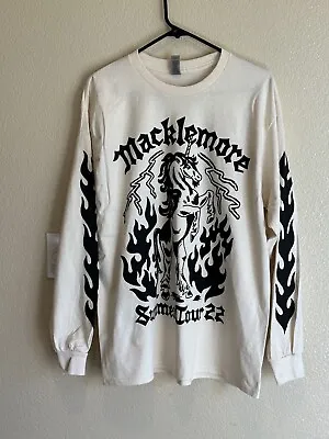 Macklemore Summer Tour 2022 Long Sleeve T-Shirt Double Sided Size L Large Tan • $22