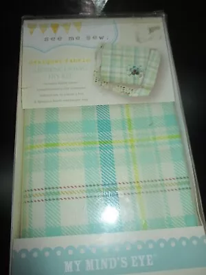 See Me Sew BLUE PLAID Fabric MESSENGER BAG Sewing Making KIT - 2012 • $11.99
