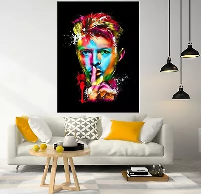 David Bowie Multi Coloured  Art Artist Canvas Paper Picture Print Art Home • £39