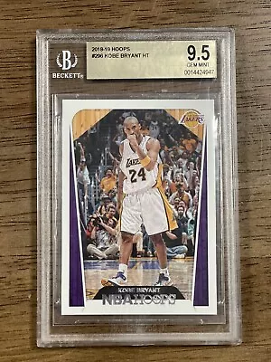 2018-19 Panini Hoops #296 Kobe Bryant Los Angeles Lakers HOF BGS 9.5 GEM MINT • $74.99