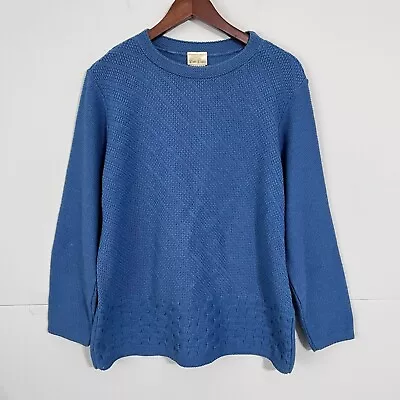 Vintage Bobbie Brooks Womens Acrylic Sweater Size M Light Blue Made In USA • $24.88