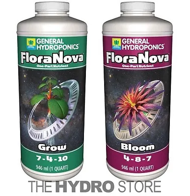 $48.99 • Buy General Hydroponics FloraNova Grow & Bloom 1 Quart Combo - Gh Flora Nova Qt