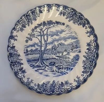 Vintage Myott The Brook Blue & White Fine Staffordshire Ware Plate 20cm • £4.99