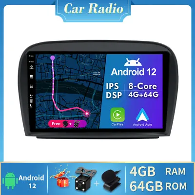 For Mercedes-Benz SL R230 SL350 SL500 Android 12 Car Stereo Radio CarPlay BT 64G • $194.65