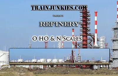 TrainJunkies Refinery Model Railroad Backdrop • $84.95