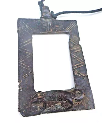 Original Museum Relic Amulet Chameleon Motif Bronze Talisman Pendant Jewelry   • $185