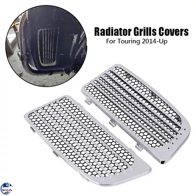 Chrome Radiator Grills Lower Fairing For Harley Touring 2014-Later Twin Cooled • $18.03