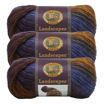 (3 Pack) Lion Brand Yarn 545-202AR Landscapes Yarn Mountain Range • $16.77