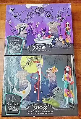 Nightmare Before Christmas 300 Piece Factory Sealed Jigsaw Puzzle  SET  Of 2 • $14.99