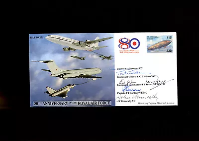 1998 80th Anniversary RAF Cover Multi Signed By 5 VC Holders • £8.50