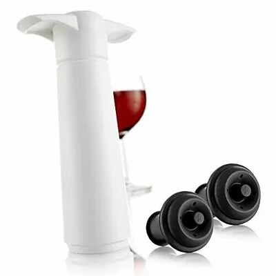 $23.90 • Buy The Original Vacu Vin Wine Saver With 2 Vacuum Stoppers – White