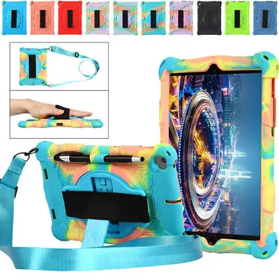 Kids Soft Rubber Gel Stand Case Cover Strap For IPad 9.7 10.2 Air Pro 10.5 Mini • £14.29