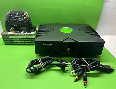 $219.99 • Buy Original Xbox Console + Controller + 5 Games Bundle *Free Post*