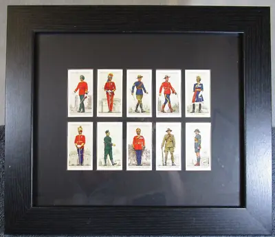 Lovely Vintage Framed John Players Cigarette 10 British Military Collector Cards • £10.95