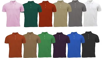 £5.75 • Buy Mens Active Pique Polo T Shirts Size S To XL - SPORTS CASUAL WORK 