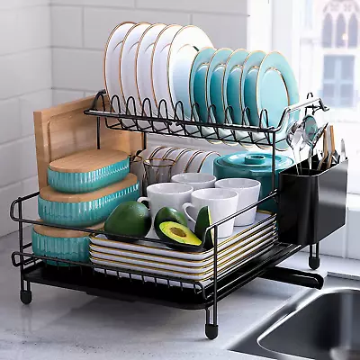 Large-Capacity Dish Rack- Stainless Steel Dish Drying Rack For Dishes Spoons • $26.97