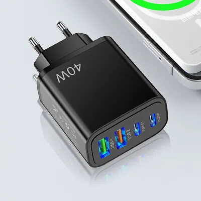 £6.23 • Buy USB C Fast Charger Block 4 Ports Fast USB C Wall Charger For IPhone 14 13 12