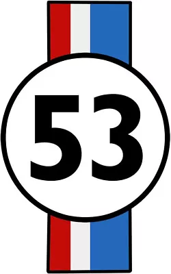 $3.99 • Buy Herbie The Love Bug 53 Logo VW Volkswagen Beetle Decal 3M With Laminate