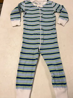 Hanna Andersson  Organic Cotton Striped   Union  Suit Pajamas  80  18 24  Ms • $9