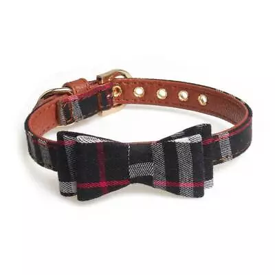 Dog Collar Tartan Plaid Bow Tie Check Adjustable Pet Puppy Cat Scarf Collars UK • £6.49