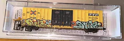 New N Scale MTL TTX TBOX Rd# 665822 60' Hi-Cube Boxcar Weathered / Graffiti • $52.95