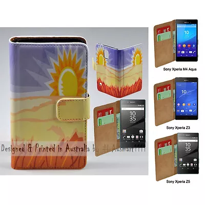 For Sony Xperia Series - Desert Theme Print Wallet Mobile Phone Case Cover • $13.98