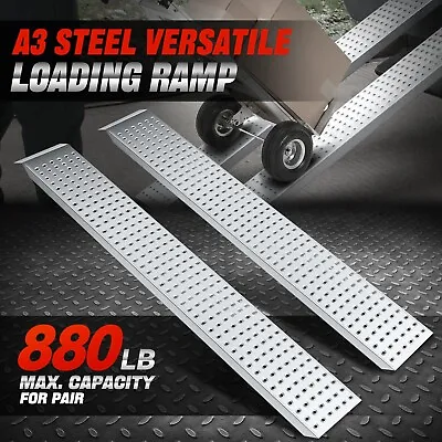 A3 Steel Loading Ramp Arched For Hand Truck/Bicycle/Motorcycle/ATV Pair 880lbs • $69.99