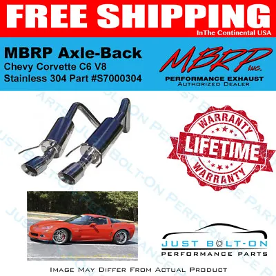 MBRP Axle-Back Exhaust - 2005-2008 Corvette C6 V8 T304 Stainless S7000304 • $714.99