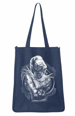 Large Canvas Shopping Travel Beach Tote Bag With Marilyn Monroe Bandana Design • $30.75