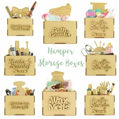 £6.39 • Buy Personalised Hamper Storage Boxes Treat Birthday Box Hampers Wax Melt Bath Bomb