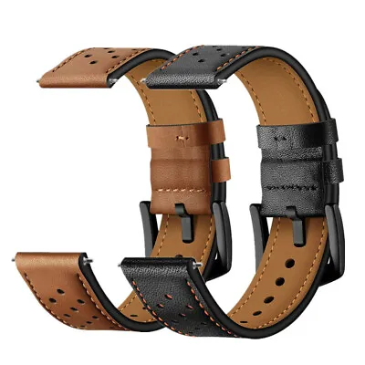 20mm 22mm Replacement Bracelet Dots Genuine Leather Watch Band Strap Wristband • $14.24