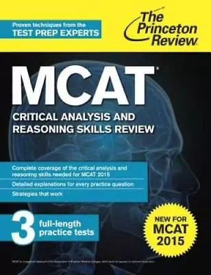 MCAT Critical Analysis And Reasoning Skills Review: New For MCAT 201 - VERY GOOD • $4.08