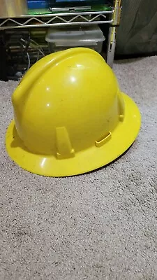 Vintage MSA Firefighter Helmet TOPGARD Yellow • $49.99