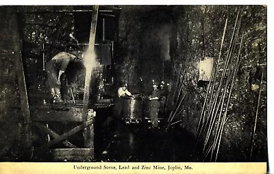 Underground Scene Lead And Zinc Mine Joplin Mo. Missouri Mining Postcard • $11.75